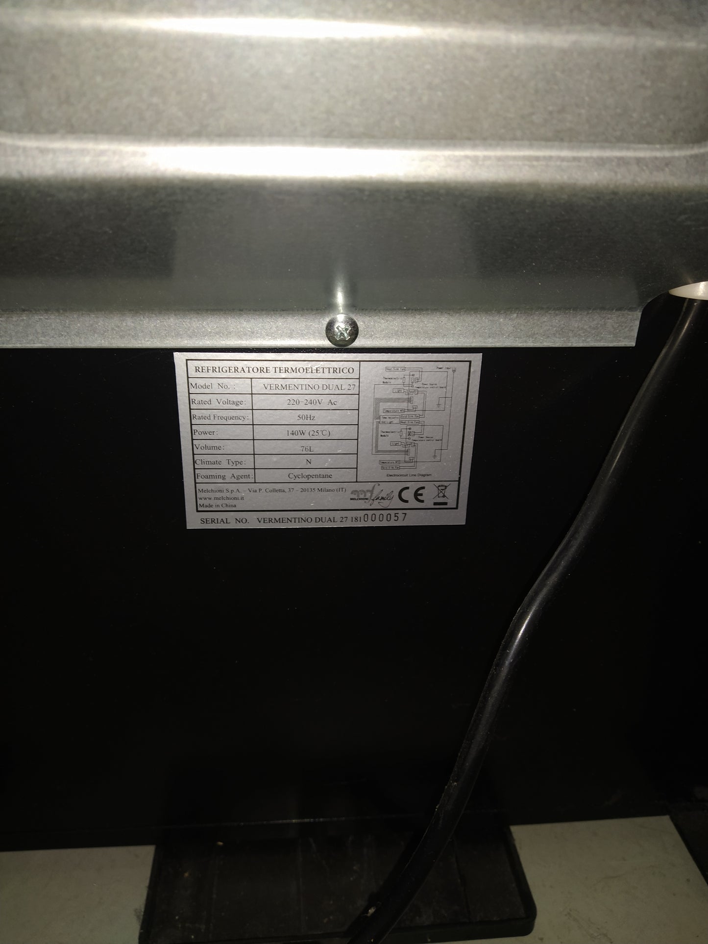 _cantinetta Per 27 Bottiglie Refrigerata Doppia Temperatura