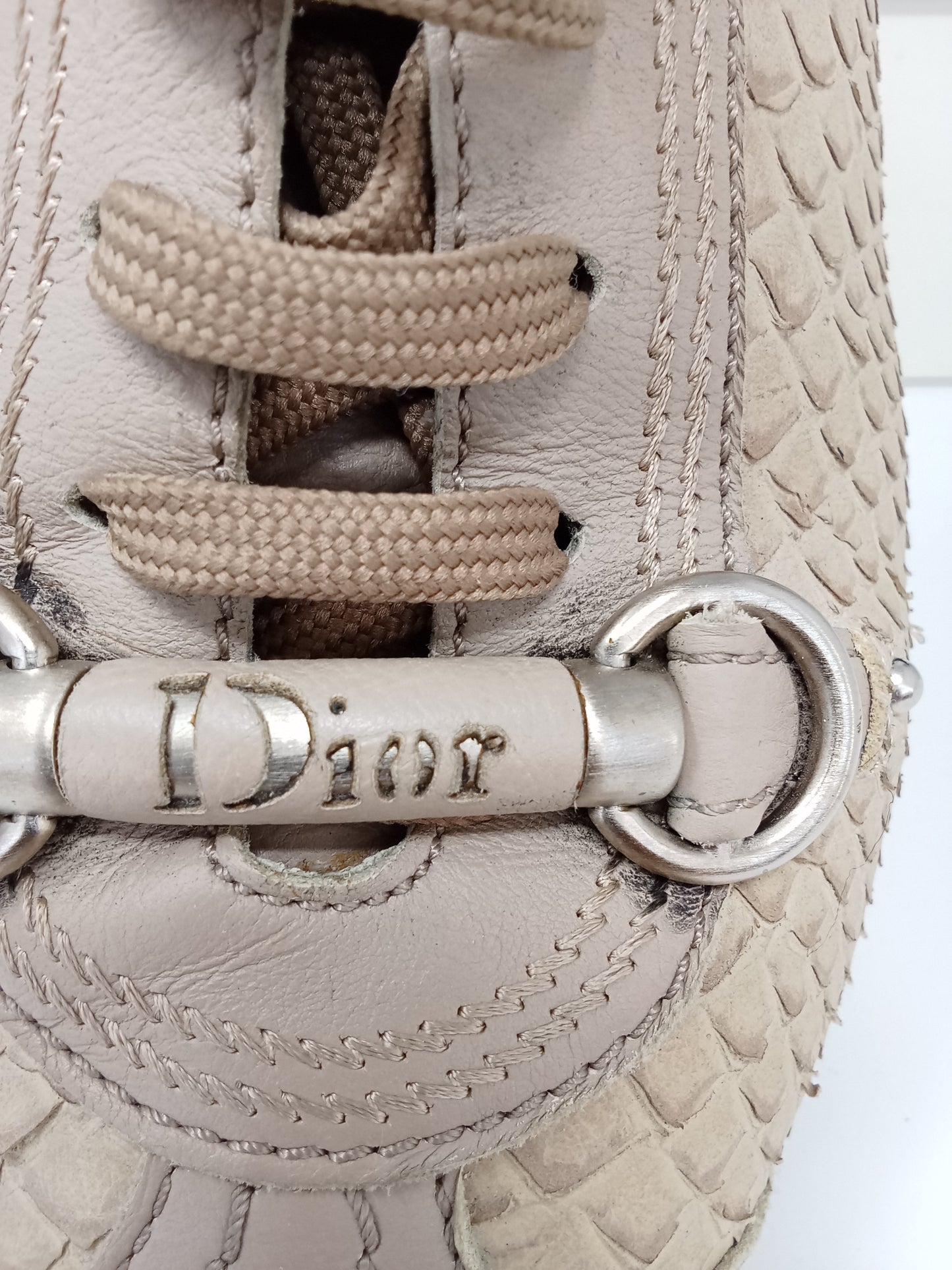 Dior sneakers pitonato beige 37,5
