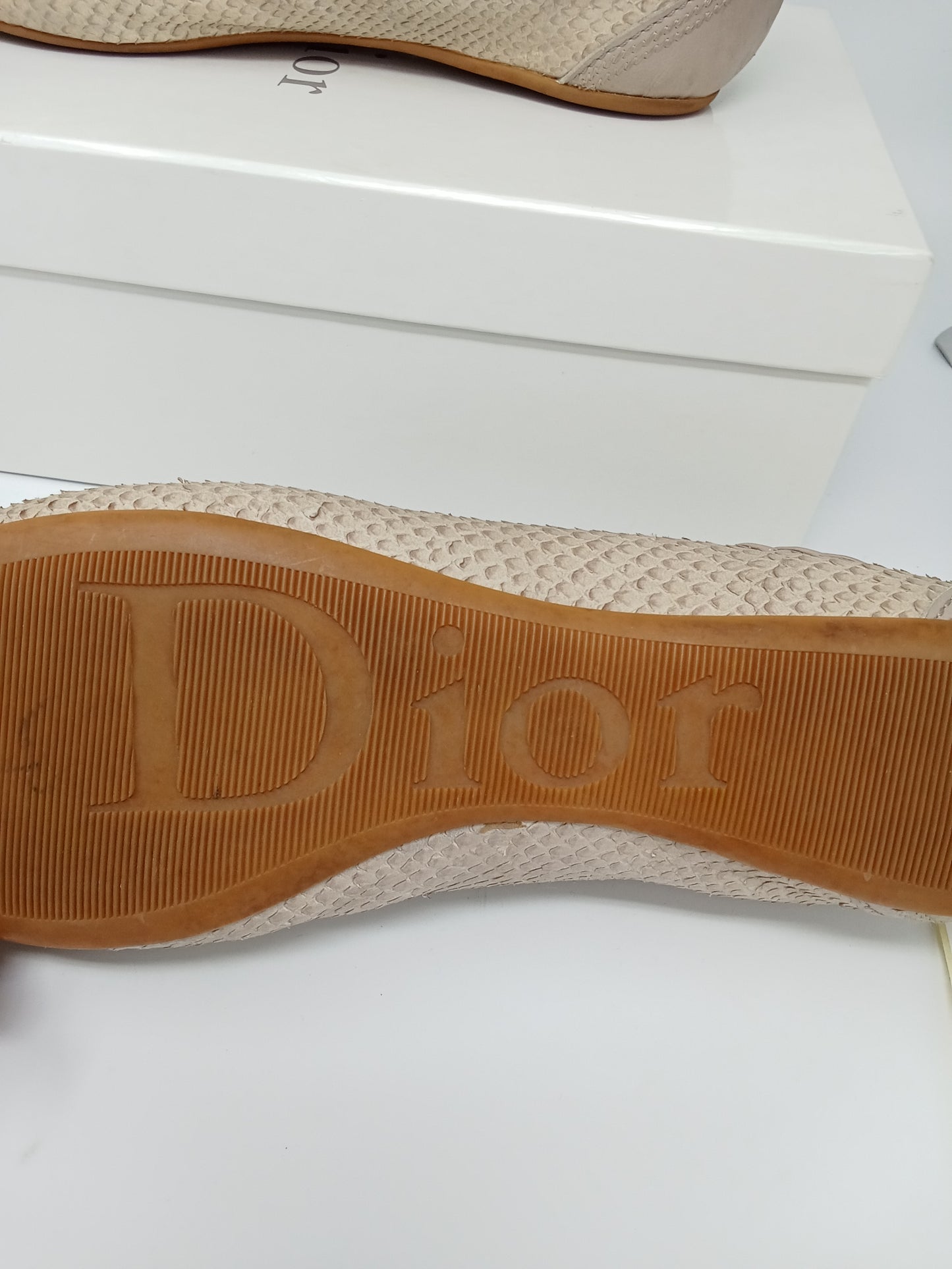 Dior sneakers pitonato beige 37,5