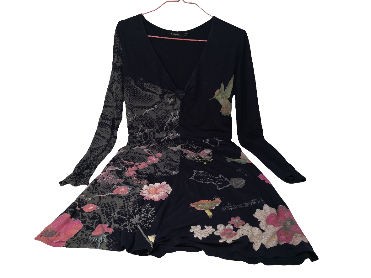 Desigual Abito Blu Fiori S – Usato ma Nuovo
