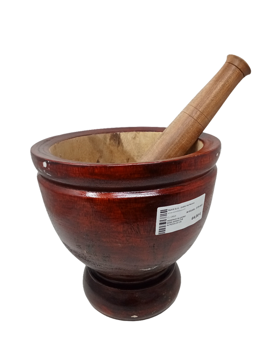 Mortaio Thailandese In Legno Rosewood 21ø Altezza 25 Cm