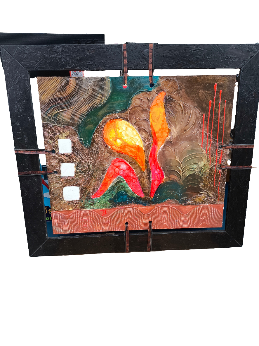 Quadro Moderno 90x80 Stupendo Fatto Da Una Nostra Cliente