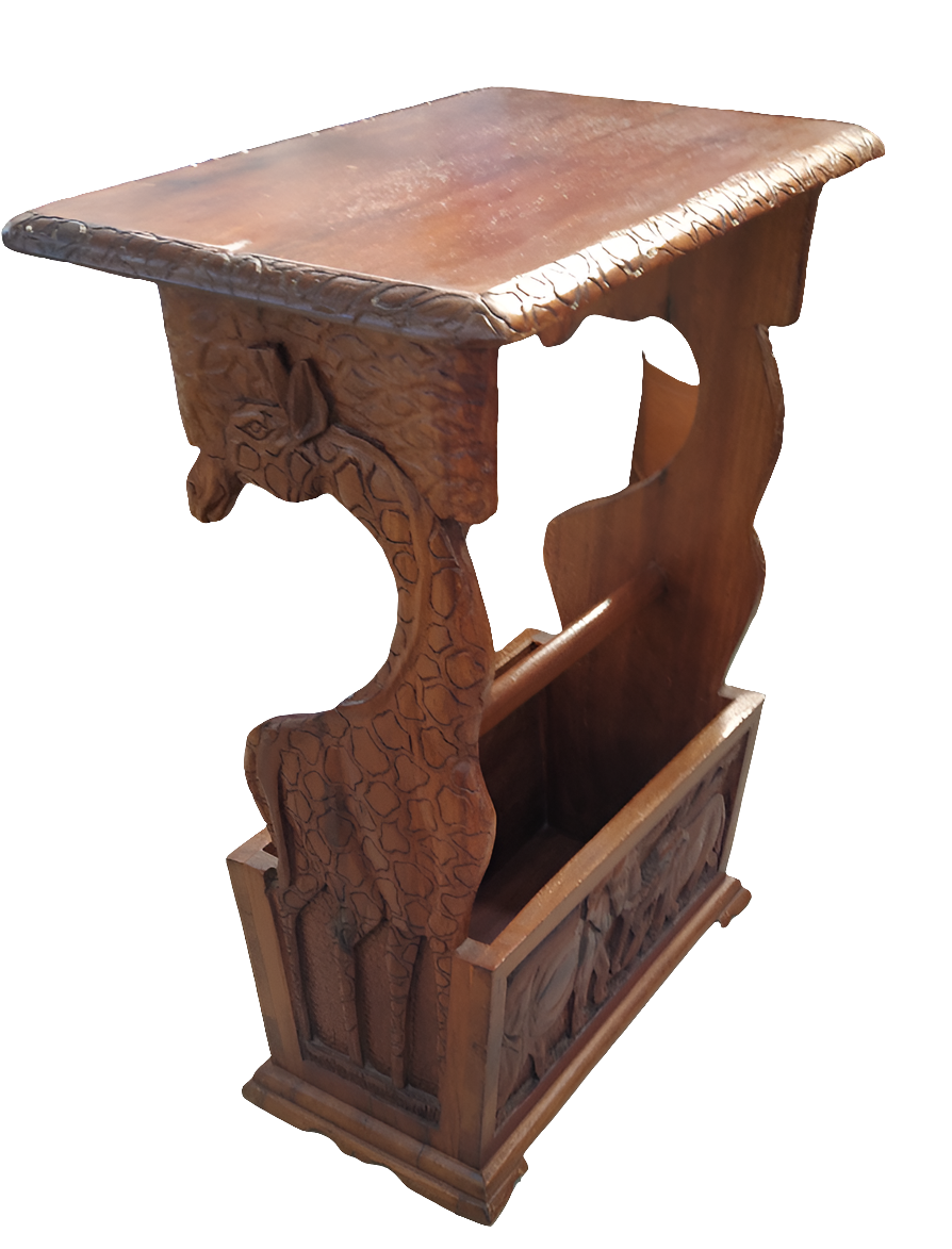 Tavolino Legno Massello Giraffe Lxpxh 60x40x80