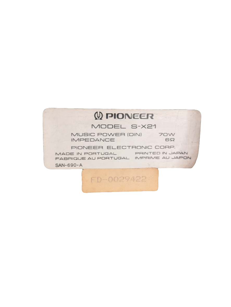 Pioneer Casse 2 Vie Vintage Mod.sx-21