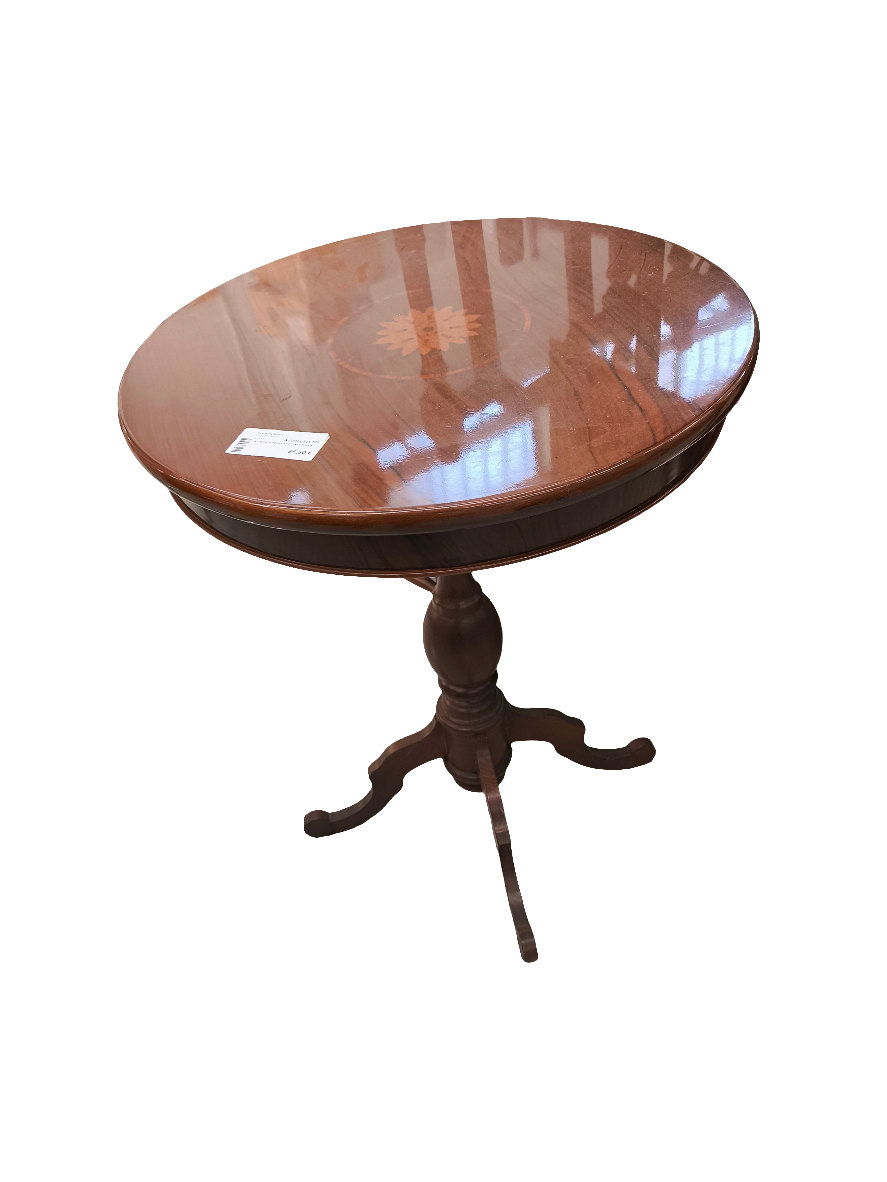 _tavolino H.70cm ø55 Cm Intarsiato