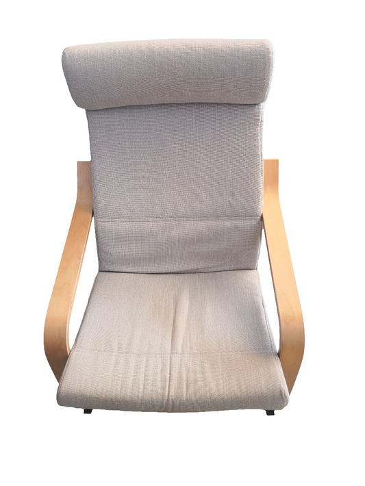 Ikea Poltrona Poang Con Cuscino E Seduta Beige