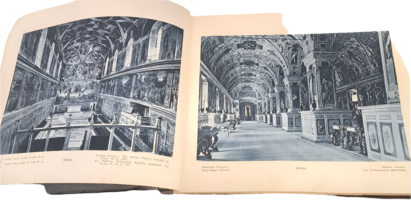 Antico Libro 1929 Ricordo Di Roma - 80 Vedute Tra Disegni E Fotografie