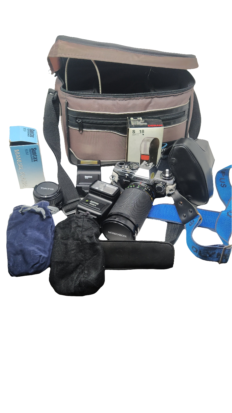 Olympus Om10 Con Borsa Obiettivi/flash Ecc..