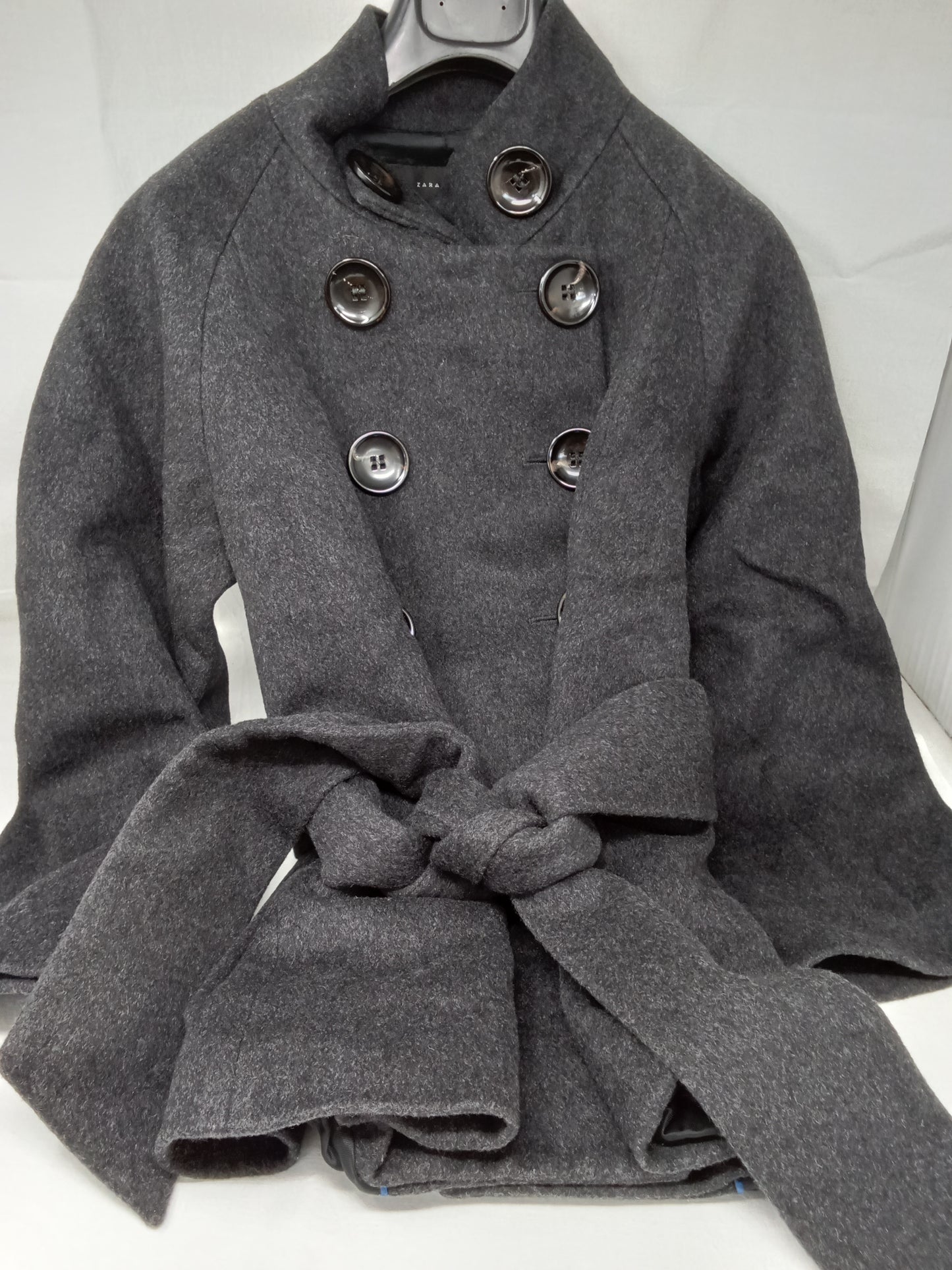 Zara Cappotto Grigio Scuro M