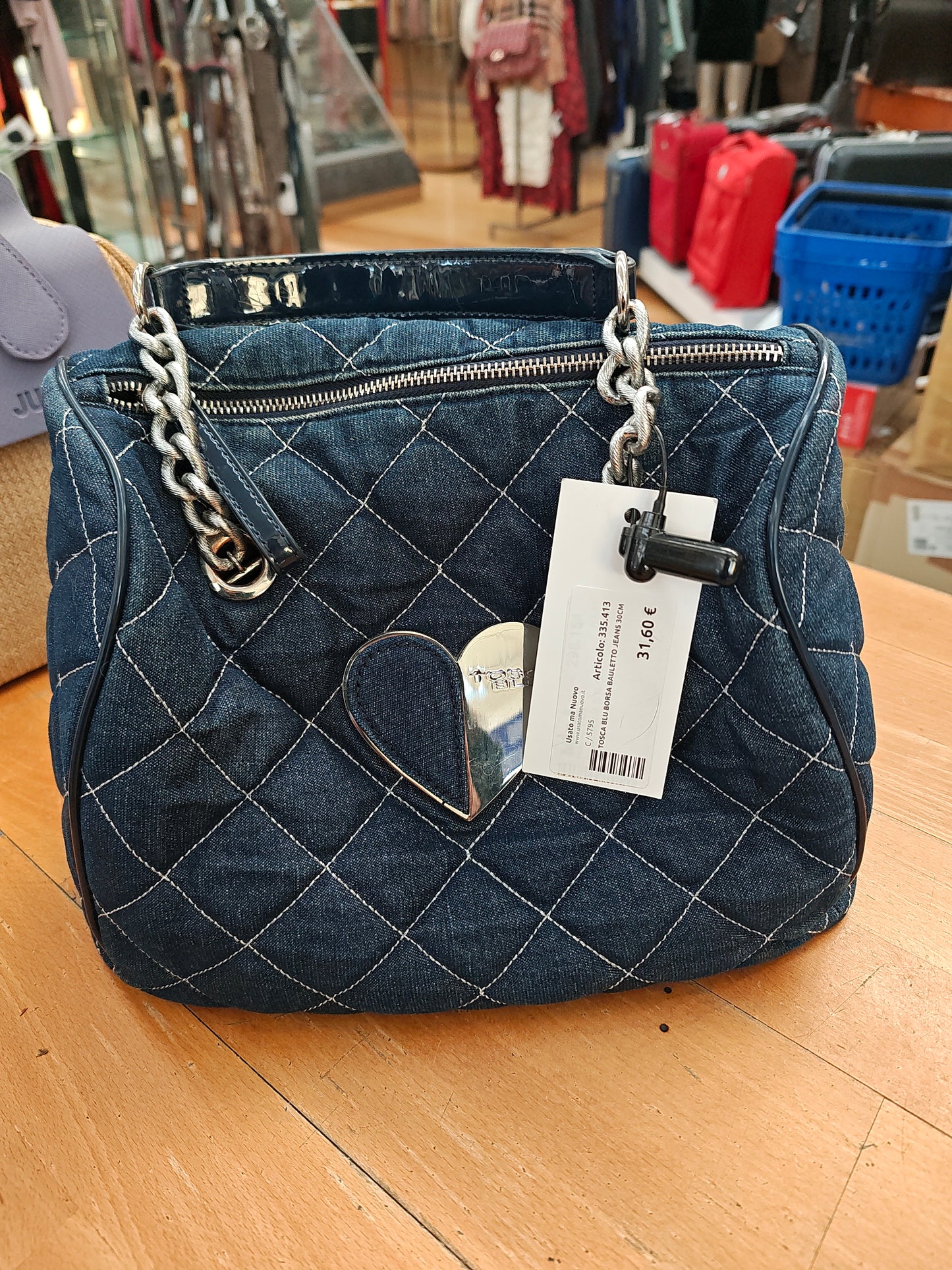 Tosca Blu Borsa Bauletto Jeans 30cm