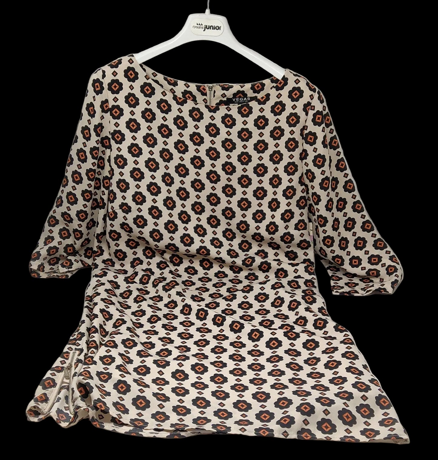 Vegas Abito Beige Fiorata M