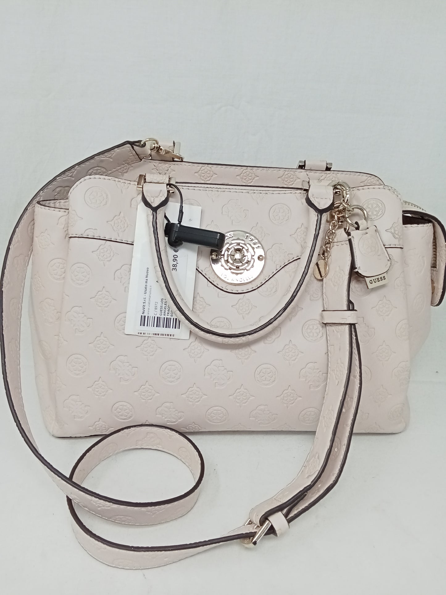 Guess Los Angeles Borsa Tracolla Ecopelle Rosa