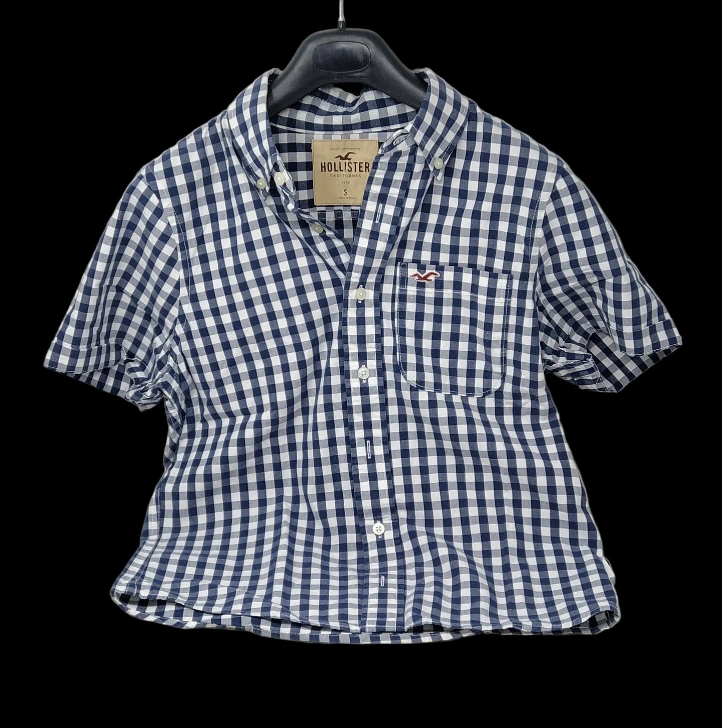 Hollister Camicia Qrt Blu Bco S