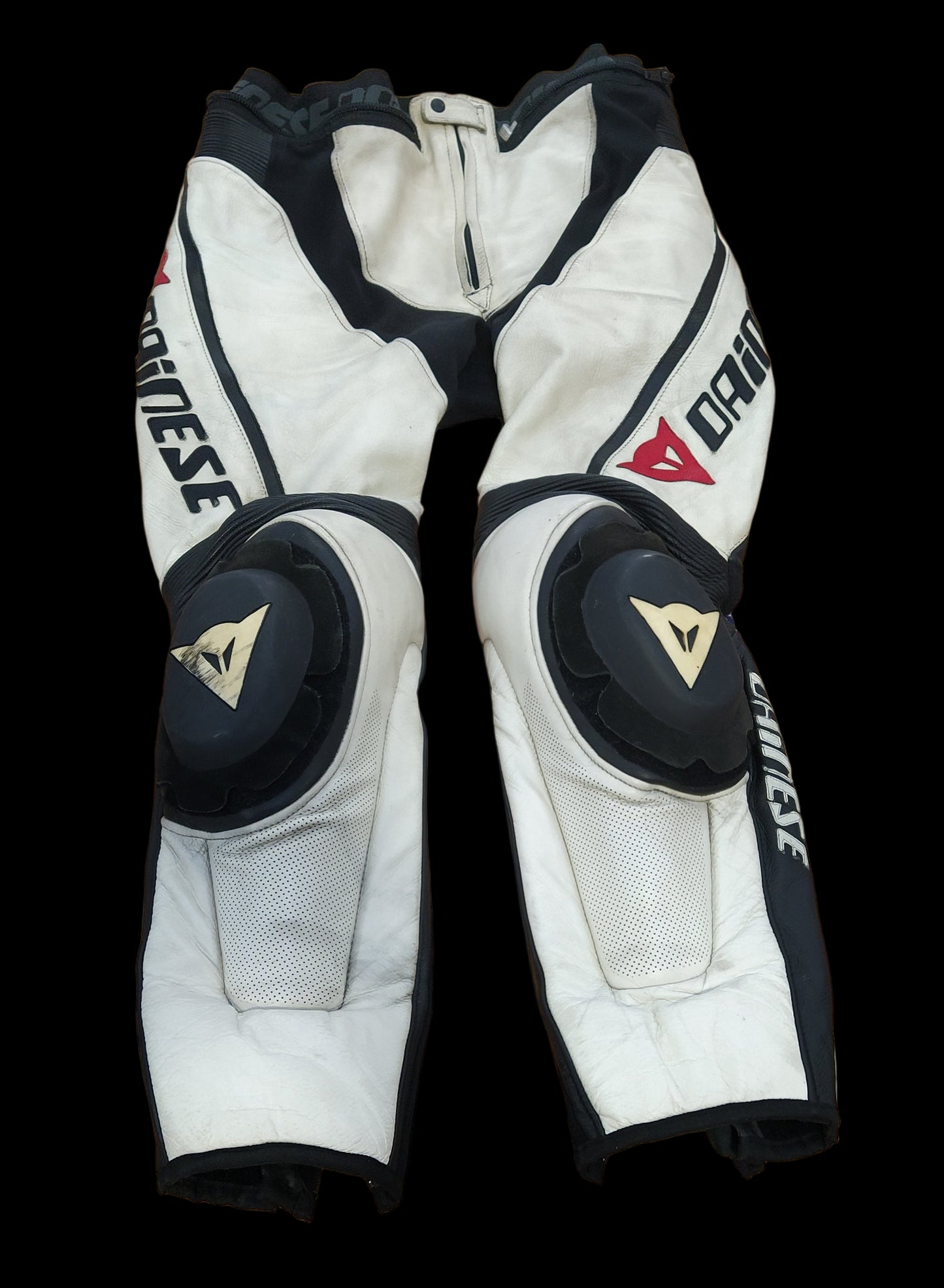 Dainese Tuta Moto Pelle Launa Seca G 2 Pezzi Tg.52 Bianco Nero