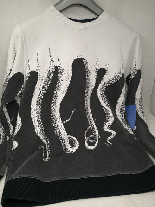 Octopus Felpa Polopo Nera Bca S