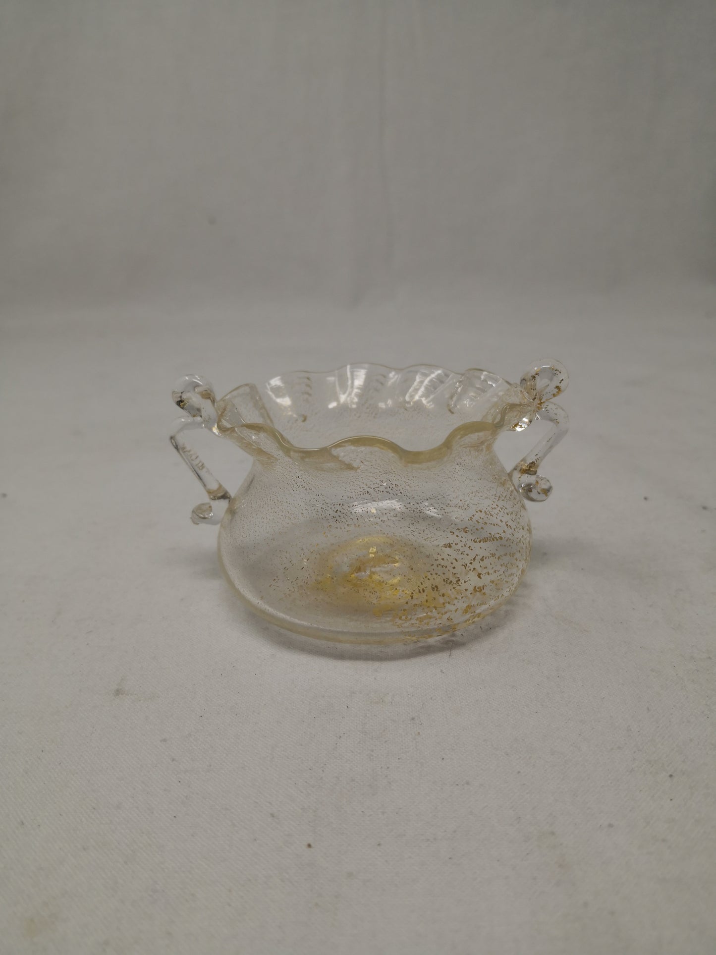 Vesetto Murano Con Foglia Oro Eseguito A Mano H 5 Cm