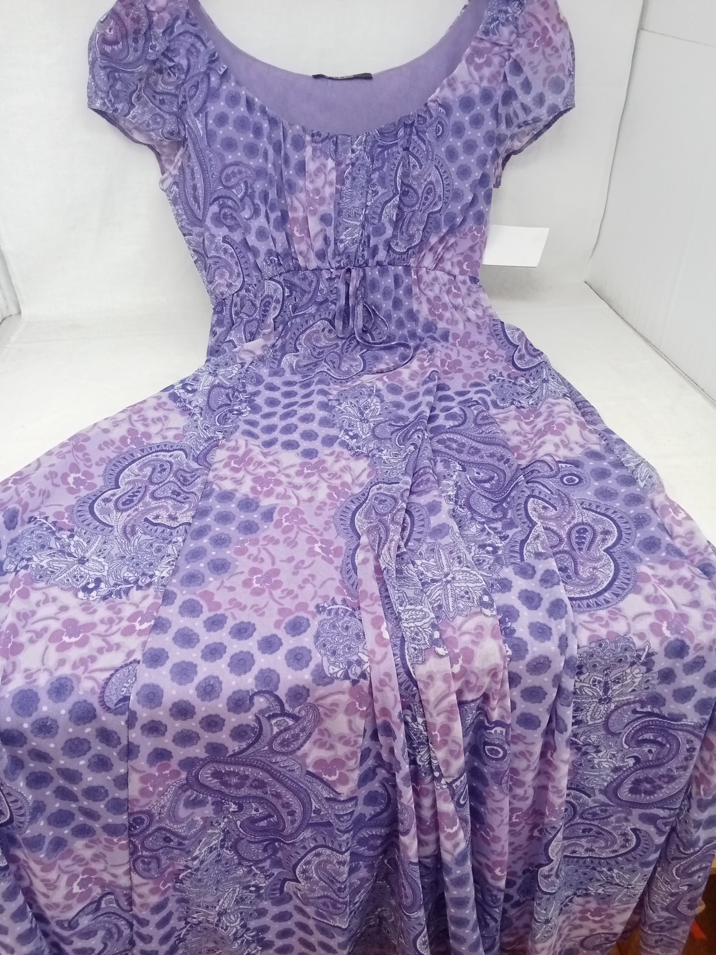 Lda Abito Tulle Viola Fiori Xl