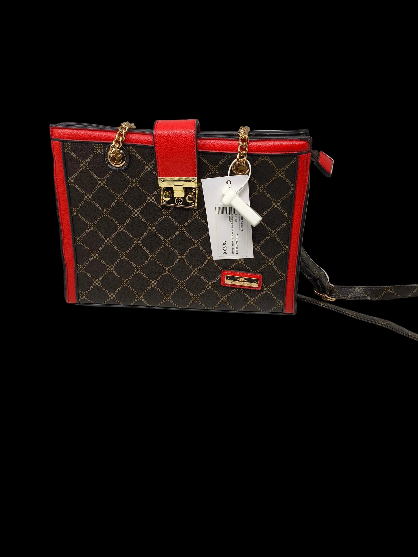 Charro Borsa A Tracolla Marr Rossa Catene