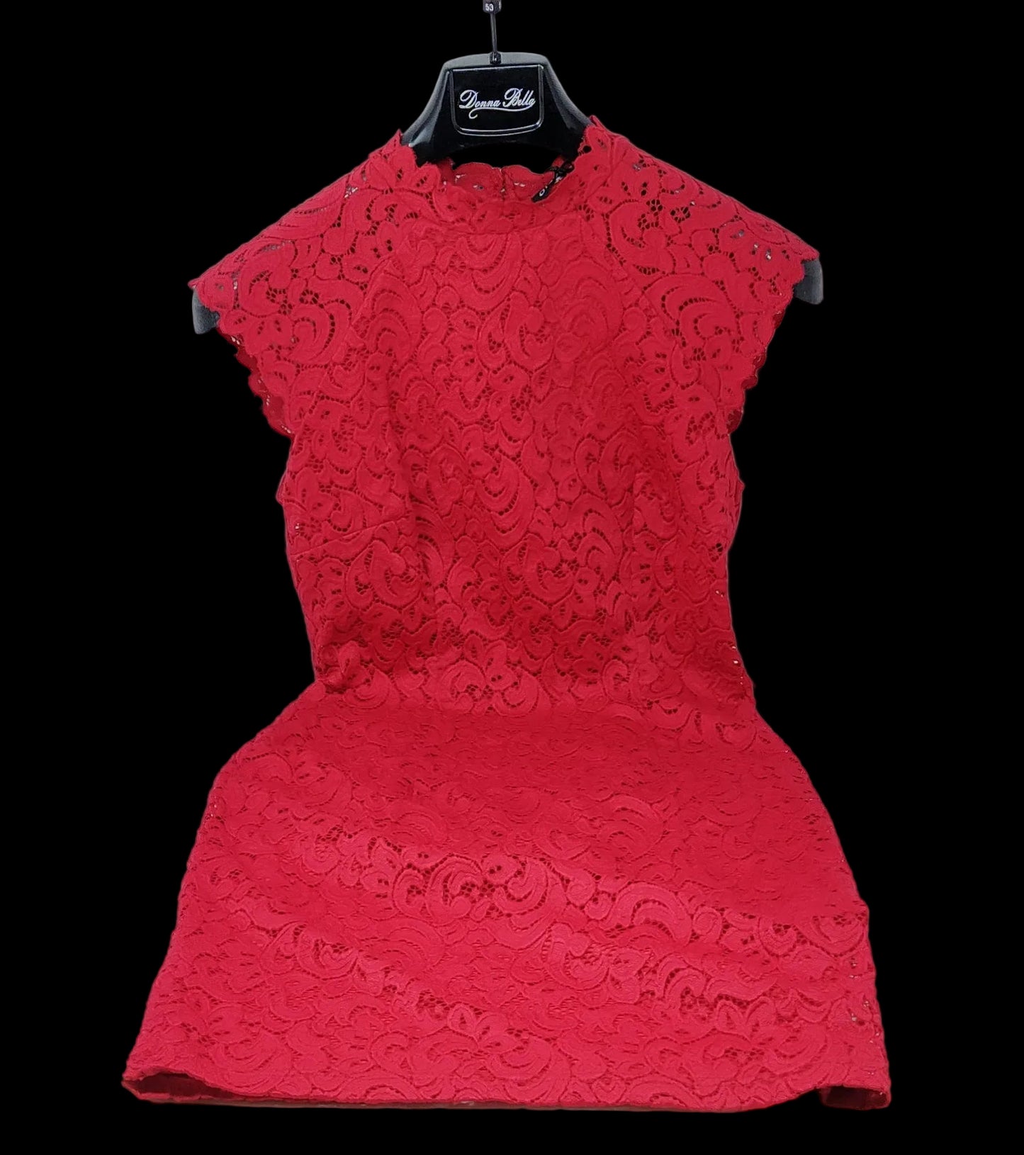 Orsay Abito Rosso Pizzo 40 Nuovo