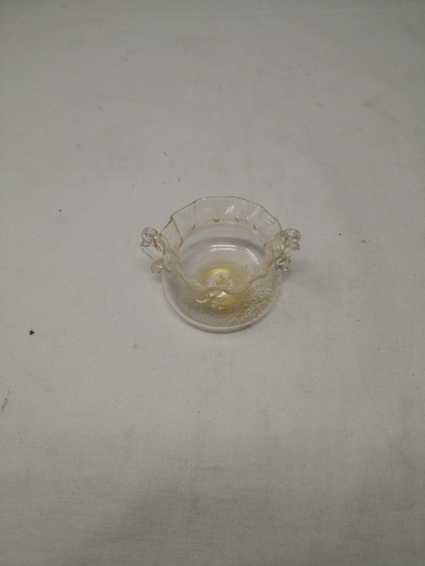Vesetto Murano Con Foglia Oro Eseguito A Mano H 5 Cm