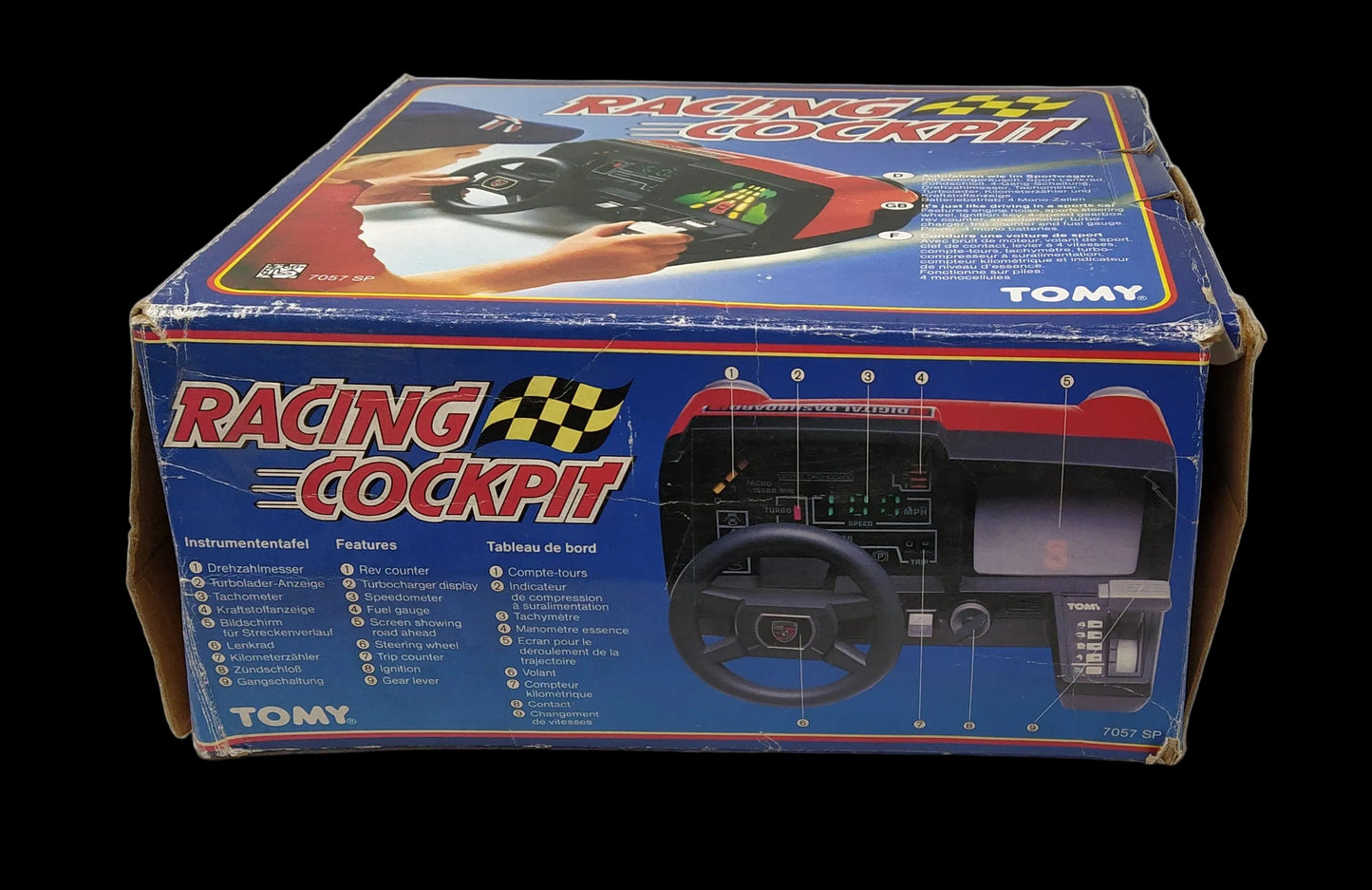 Tomy Racing Cockpit Gioco Elettronico Anni '80 Con Scatola Funzionante