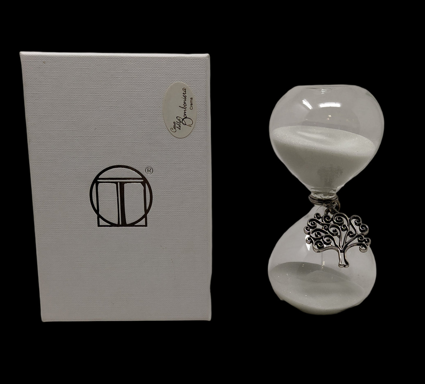 Clessidra Con Ciondolo Albero Con Scatola