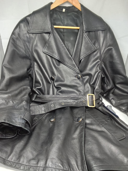 Giacca In Pelle Nera 40