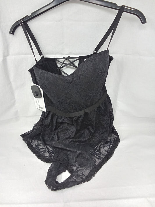 Yamamay Body Nero Pizzo B75 Nuovo