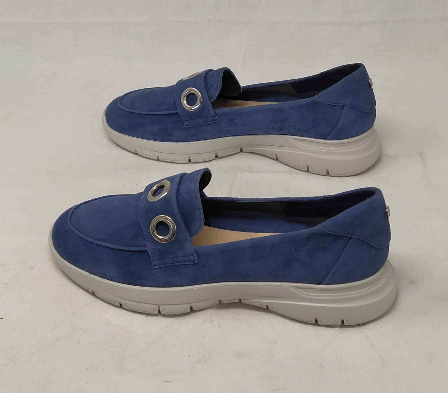 Frau Slip On In Camoscio Blu 40