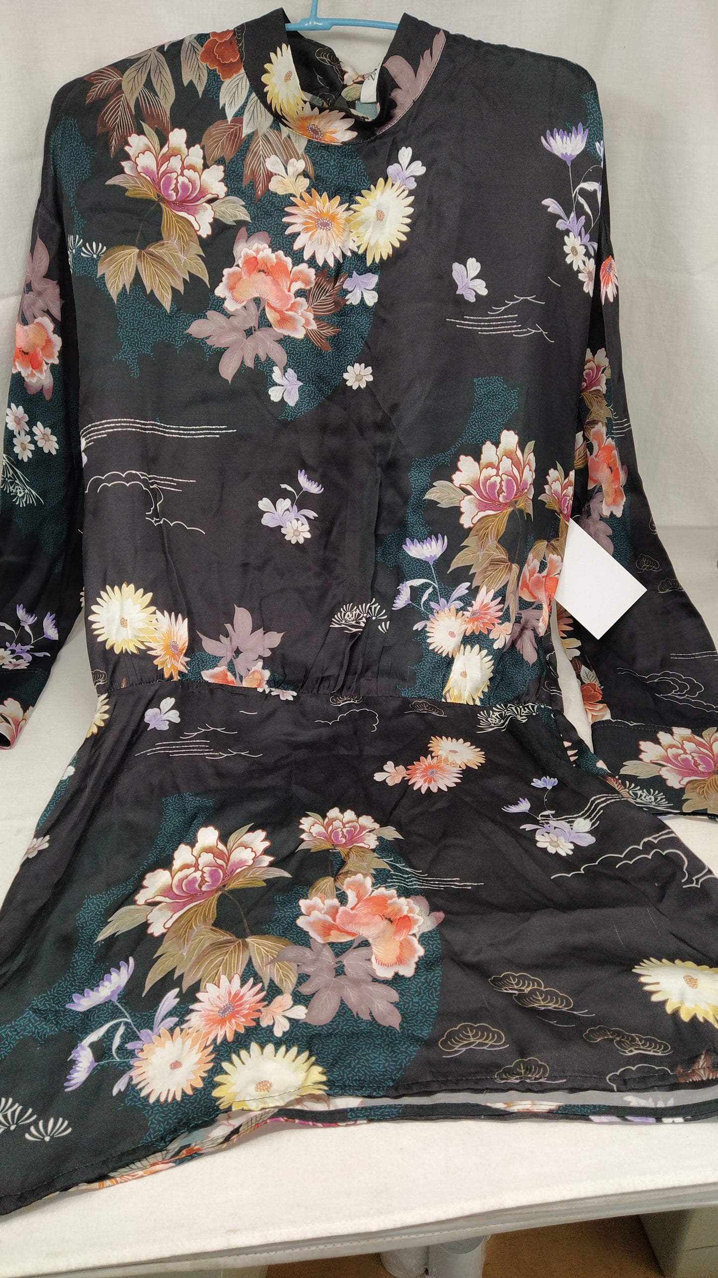 Zara Abito Nero Fiorato S