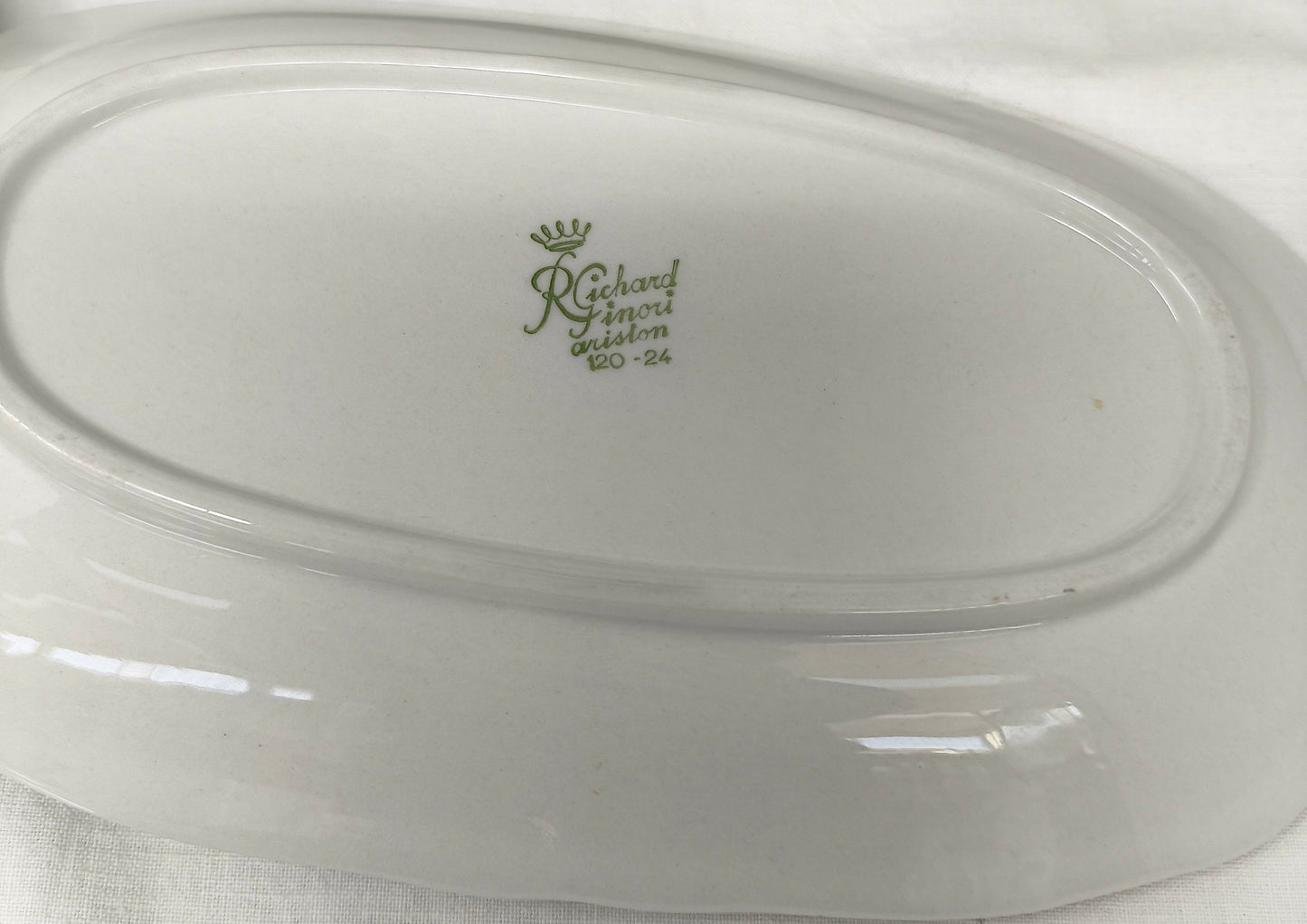 Richard Ginori Zuppiera Ceramica + 5 Piatti ø 20cm + 1 Ovale Motivi Floreali