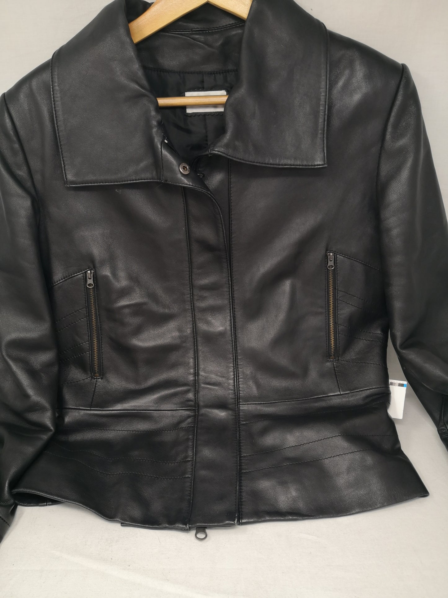Motivi Giacca In Pelle Nera 40