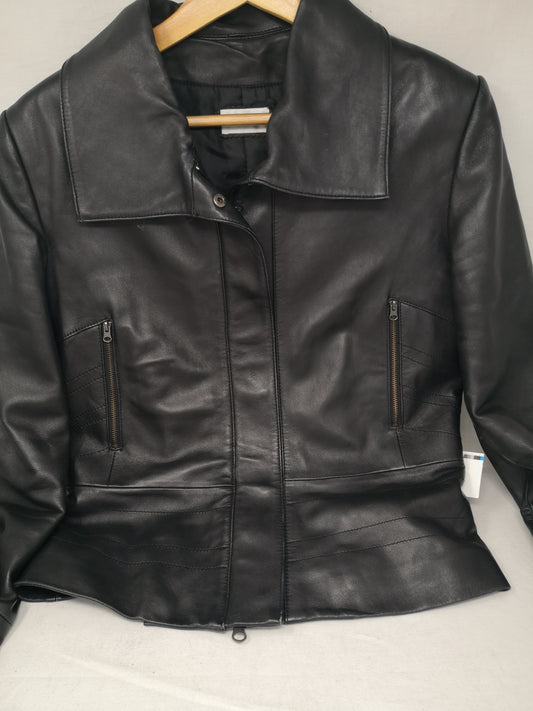 Motivi Giacca In Pelle Nera 40
