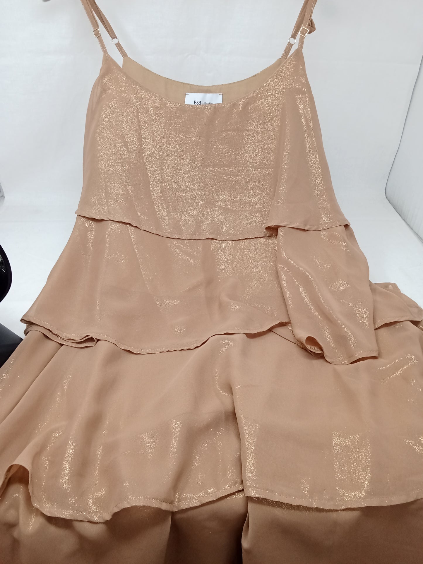 Bsb Abito Volant Beige Oro 40