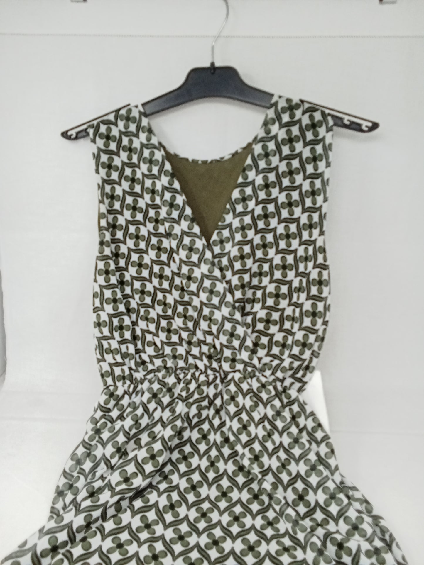 Abito Tulle Verde Bco Fiorato S/m