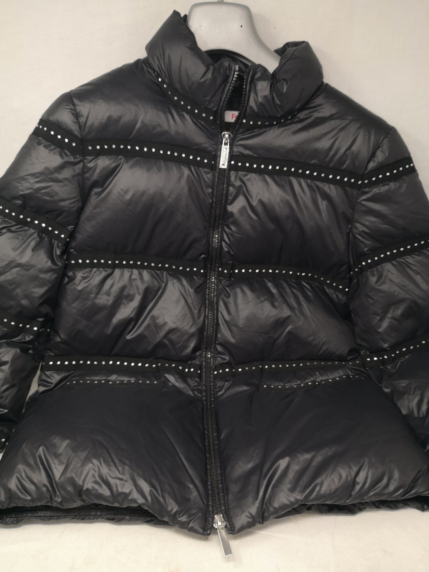 Folies Giubbotto Nero Strass 42