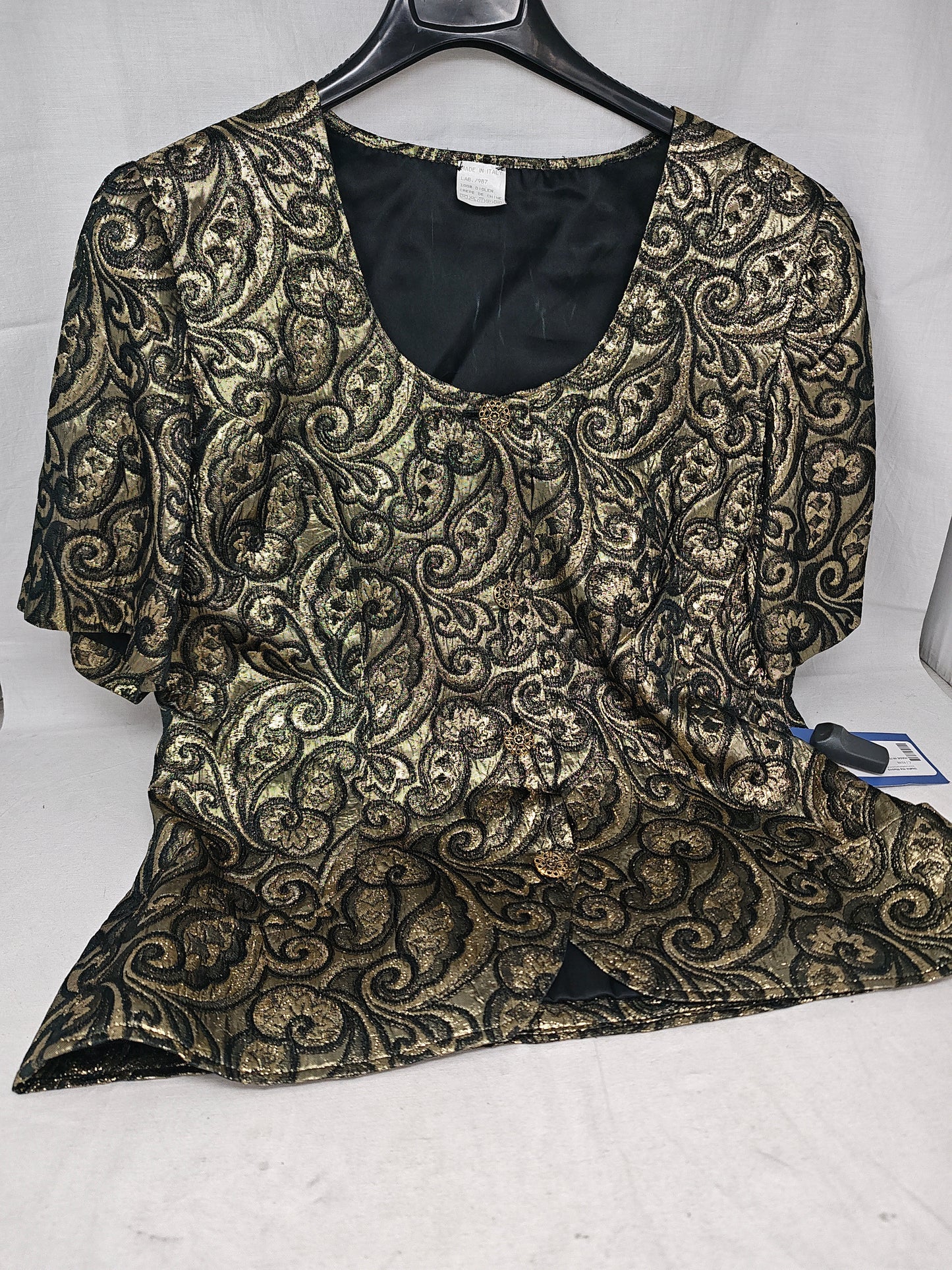 Made In Italy Camicia Oro Fiorata L