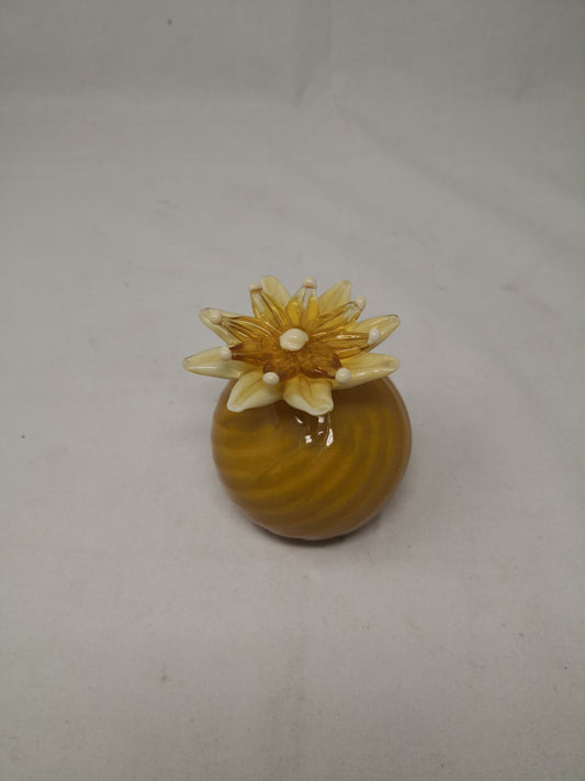 Porta Profumo Murano Glass Con Fiore