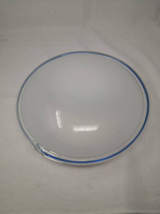 Plafoniera Incamiciata Vetro Murano Con Anello Centrale Azzurro