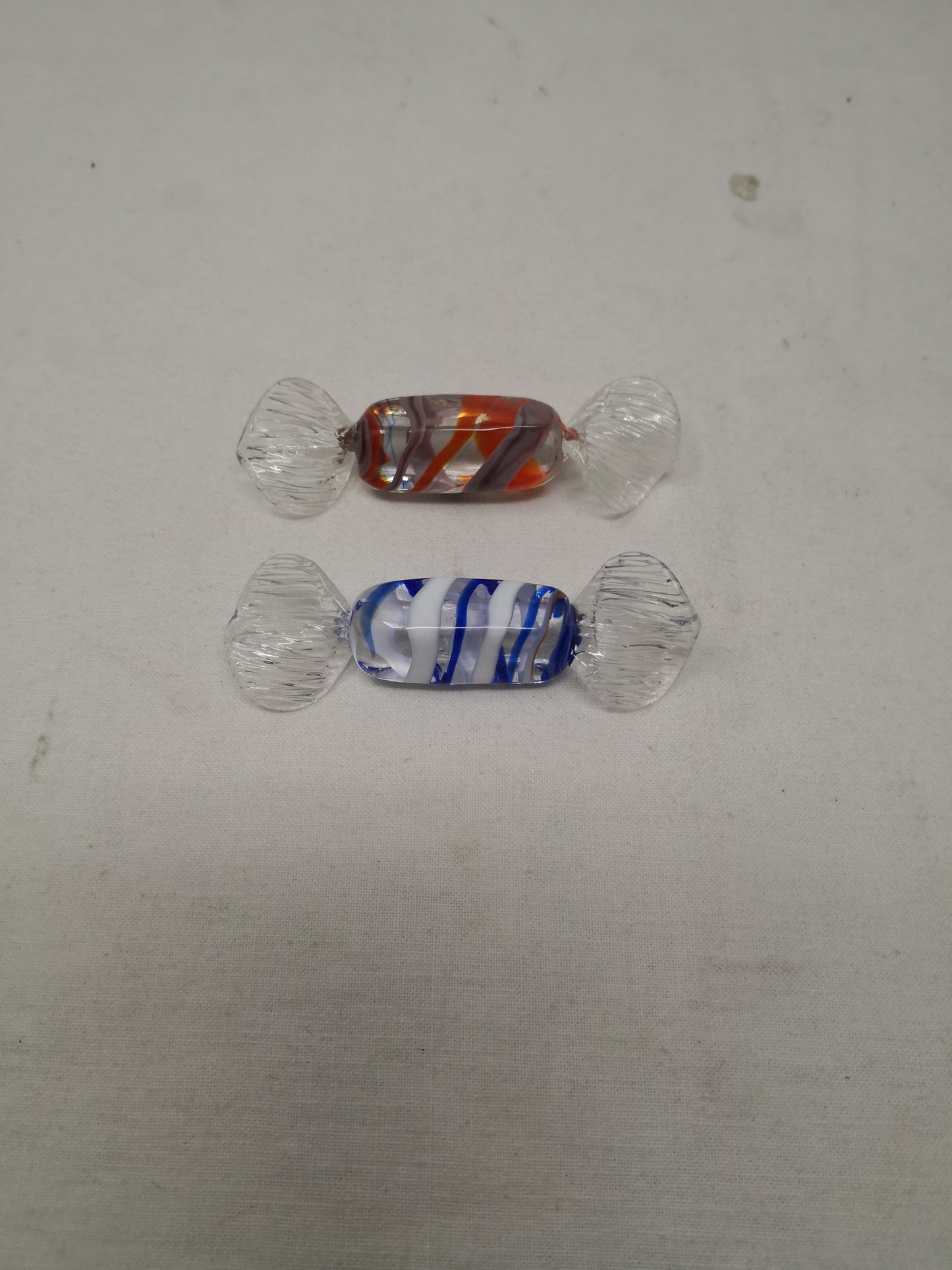 Coppia Caramella Piccola Vetro Murano L 8cm