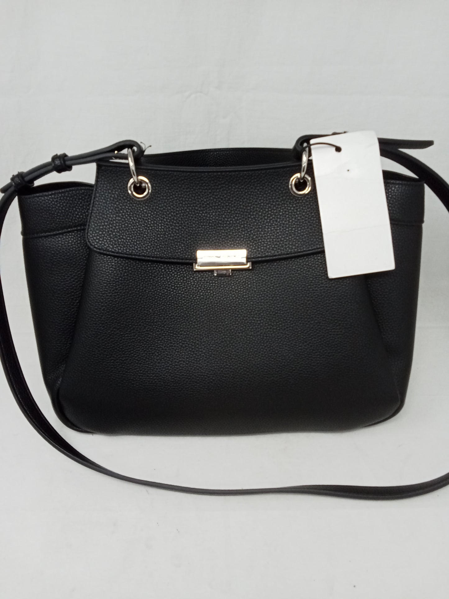 Armani Exchange Borsa A Tracolla Nera In Pelle Di Vittello Nuova