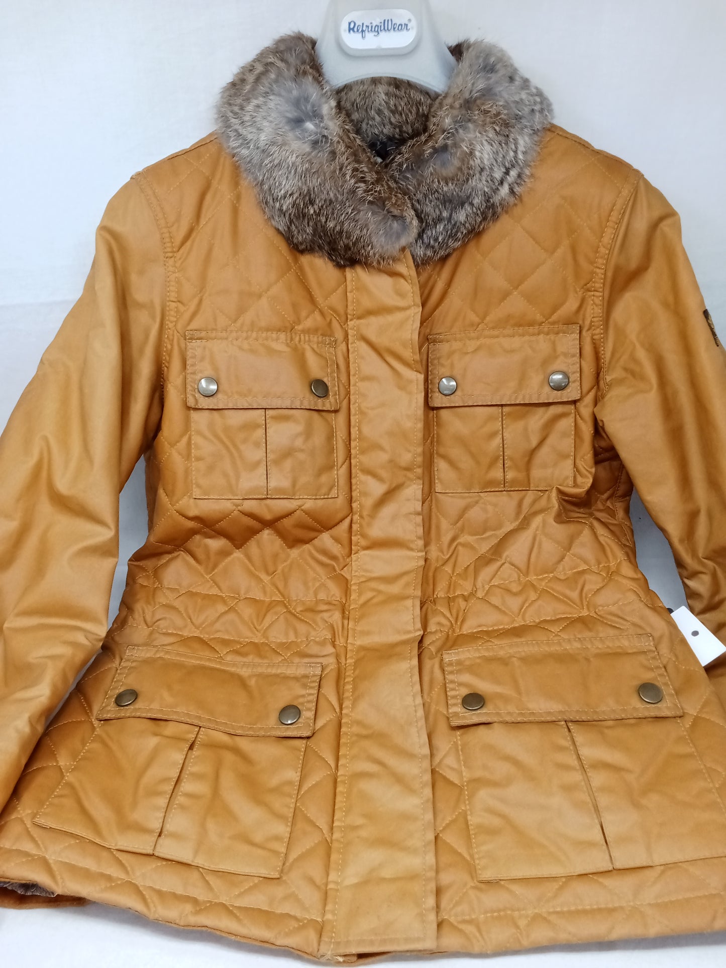 Belstaff Giubbotto  Senape Collo Pelliscia 42