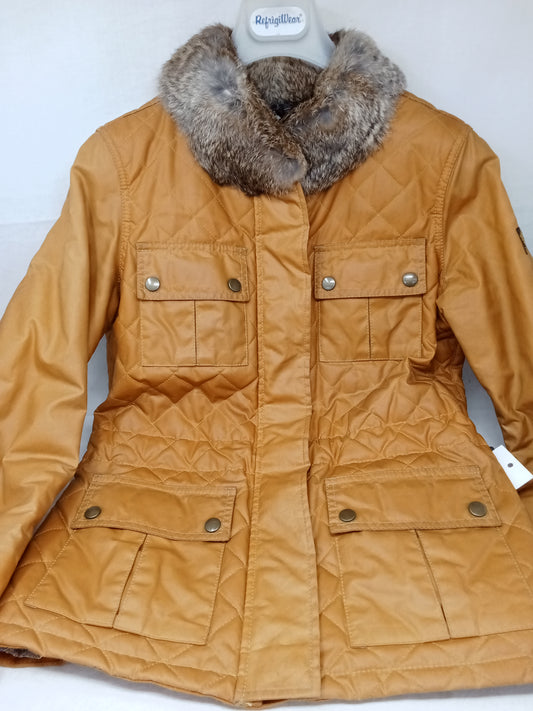 Belstaff Giubbotto  Senape Collo Pelliscia 42