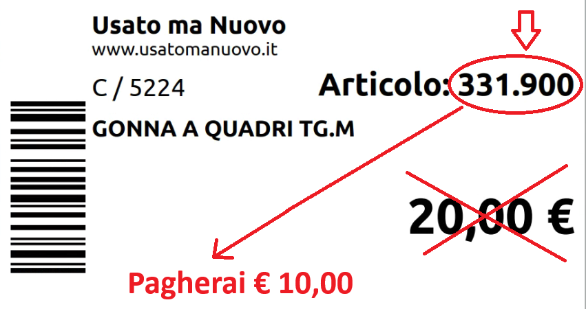 Sconto 50% su Abbigliamento, calzature, borse, accessori alla persona tessile