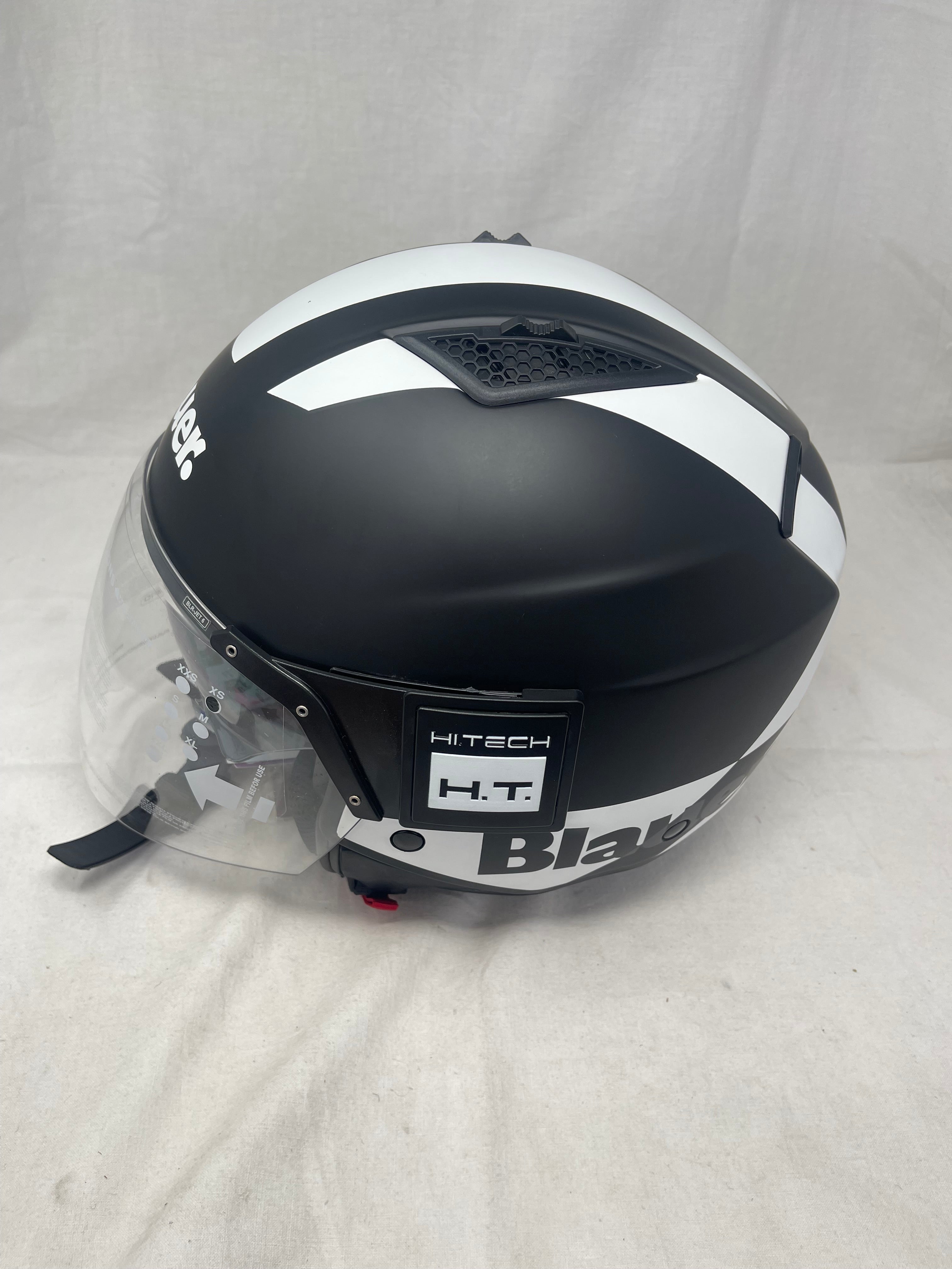 Blauer Casco Integrale Ht-bet Nero Bianco Opaco Mod.12cbkh010103 Misura M Nuovo