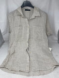 Etichetta Camicia In Lino Beige S