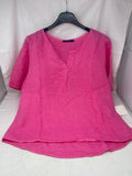 Libero Camicia In Lino Fusia Tu