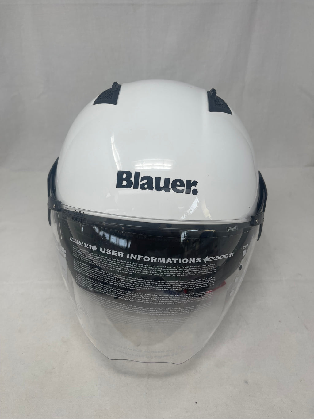 Blauer Casco Moto Jet In Fibra Bet Ht Bianco Mod. 12cbkh010103 Misura S Nuovo
