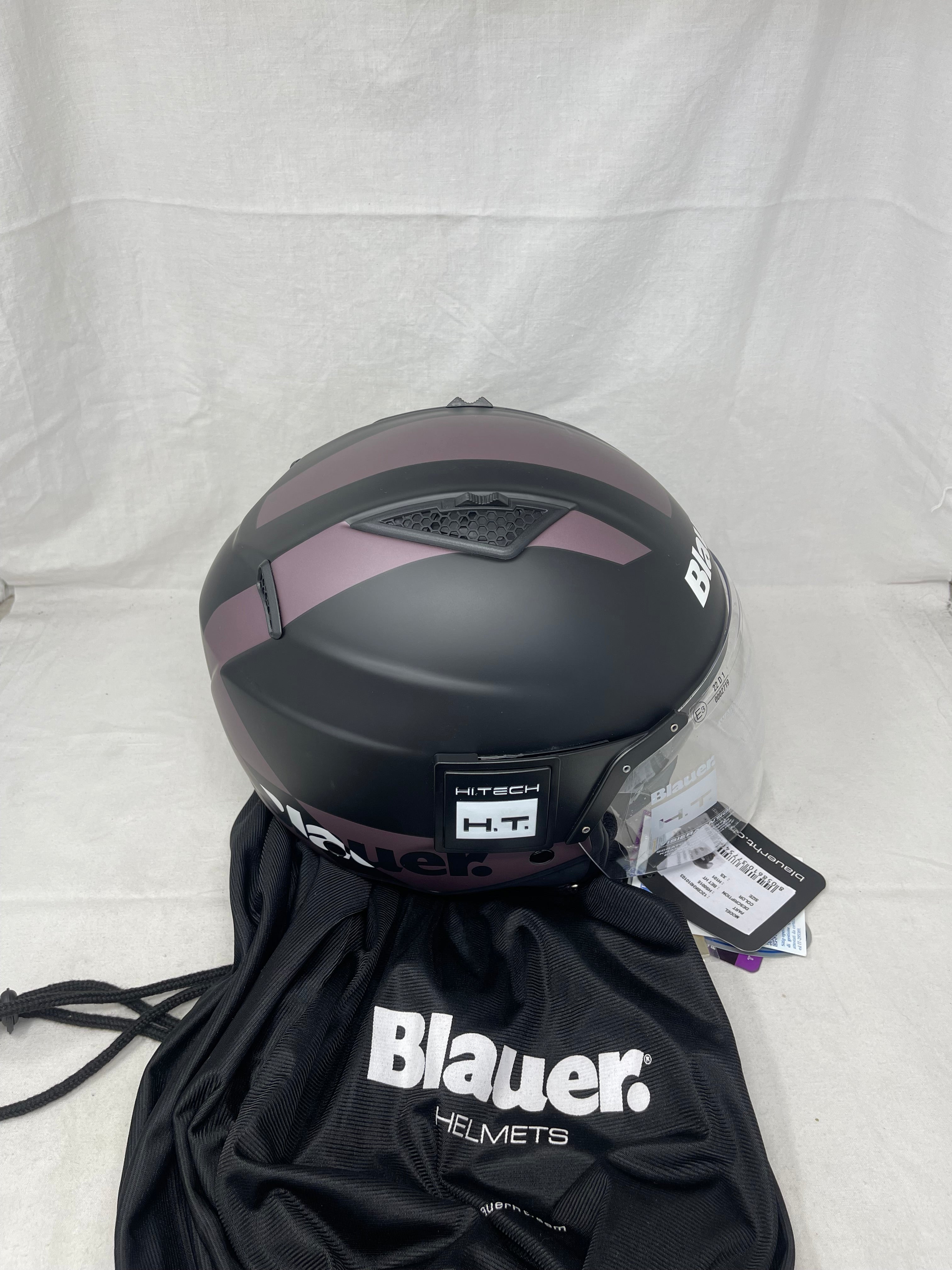 Blauer Casco Ht-bet Nero Antracite Opaco Mod.12cbkh010103 Misura Xl Nuovo!