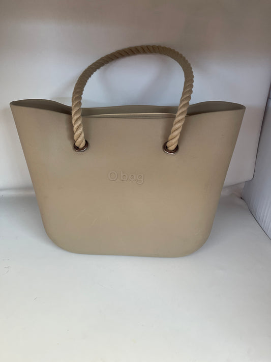 o bag borsa shopper in pvc tortora